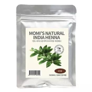 Краситель для волос на основе хны Momis Natural India 100 г, химический коричневый, 1 шт.