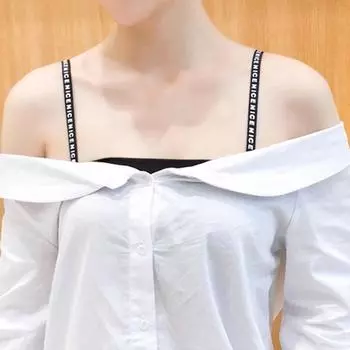 КРАСИВЫЙ плечевой ремень с буквенным принтом, сексуальное, может быть обнажено, красивое нижнее белье сзади, с индивидуальной регулировкой M