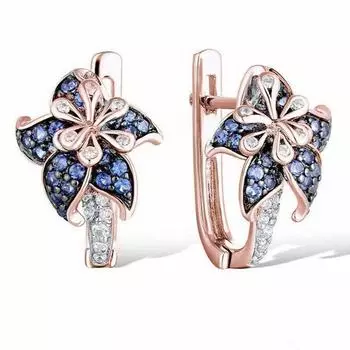 Красивая 1 пара сережек-гвоздиков, аксессуары, серьги из сплава с зеленоватым цветком лилии 13mm