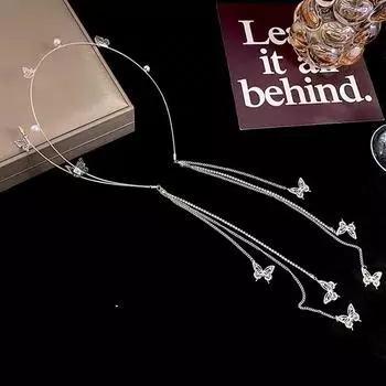 красивая элегантная повязка на голову с кисточкой-бабочкой для свадеб, банкетов, вечеринок, праздников, сказочных костюмов