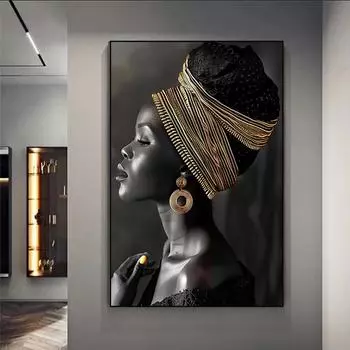 Красивая ариканка фотоискусство постеры холст печать художественные картины африканские с цветочным рисунком настенное искусство для гостиной домашний декор 21cm30cm NoFrame