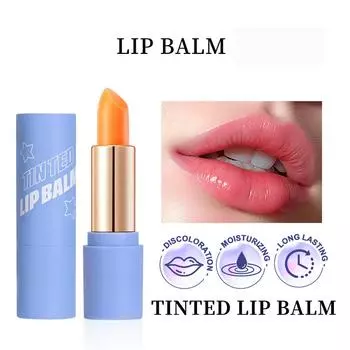 Красивая черная помада для губ, меняющая цвет, для женщин, увлажняющий бальзам для губ, увлажняющий, меняющий температуру One Size