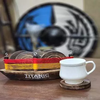 Красивая деревянная подставка для чая из Индии, красивый подарок на Новый год, рождественский подарок,