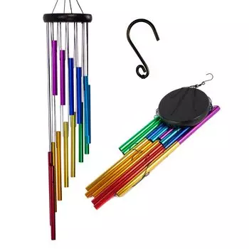 Красивая и успокаивающая музыкальная подвеска с 12 трубками и колокольчиками — идеально подходит для релаксации и медитации