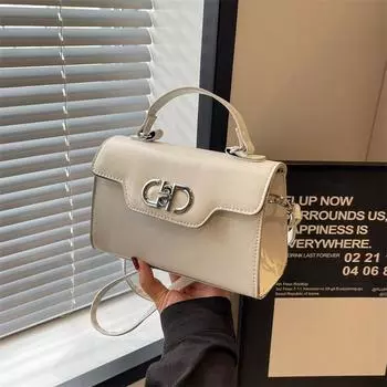 Красивая индивидуальная модная сумка-мессенджер через плечо, новая женская сумка 2024 года, повседневная портативная маленькая квадратная сумка чёрный