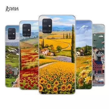 Красивая картина маслом пейзаж для Samsung Galaxy A01 A11 A12 A22 A21S A31 A41 A42 A51 A71 A32 A52 A72 A02S мягкий чехол для телефона Samsung A01