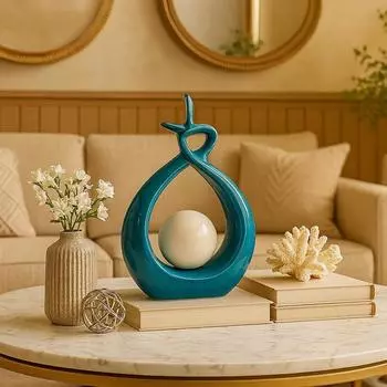 Красивая керамическая статуэтка спирального дизайна для украшения дома (Упаковка из 1 шт., Небо)
