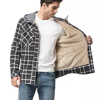 Красивая куртка размера, холодная и ветрозащитная теплая куртка, мужская повседневная бархатная рубашка большого размера S темно-синий