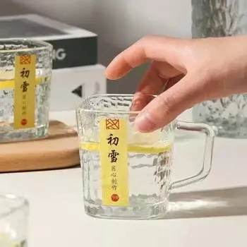 Красивая квадратная стеклянная чашка Instagram Creative Chuxue Coffee Cup Кружка для офиса Water Cup 230ML