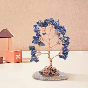 Красивая медная проволока, устойчивая к выцветанию, искусственная хрустальная елка, украшение для женщин и мужчин, медитация, жизнь, домашний декор красный