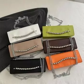 Красивая, модная и модная летняя новая стильная простая повседневная ручная сумка через плечо на одно плечо квадратной формы