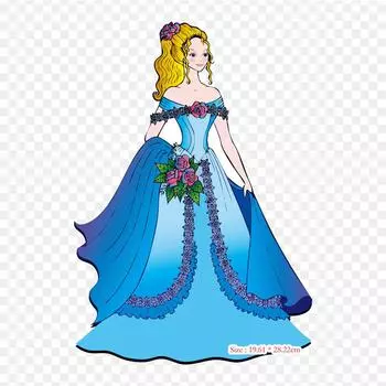 Красивая мультяшная принцесса, инкапсулированные сообщения, термопереносная печать, виниловые нашивки, наклейки для одежды, аппликации «сделай сам», моющиеся нашивки