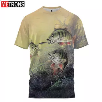 Красивая Мужская футболка с 3D принтом для ловли карпа, модная мужская футболка с короткими рукавами в стиле Харадзюку, летняя уличная мужская футболка S