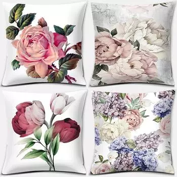 Красивая наволочка с цветком для офиса, гостиной, дома, наволочка для автомобиля, украшения 40x40cm