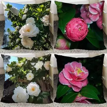 Красивая наволочка с цветком для украшения общежития, офиса, гостиной, дивана, домашней наволочки 40x40cm