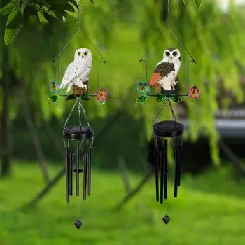 Красивая Не требуется проводка Легко повесить сад Ветер Перезвон Солнечная батарея Светодиодная лампа Подвесные принадлежности белый