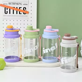 Красивая пластиковая чашка для фруктового чая, портативный стакан для офиса с ручкой, чашка с соломой, мужская и женская ароматическая чашка для заваривания чая 830ML зелёный