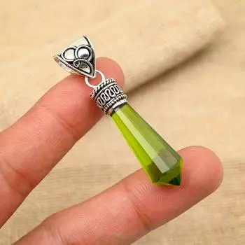 Красивая подвеска из стерлингового серебра 925 пробы с драгоценным камнем перидот ручной работы для нее