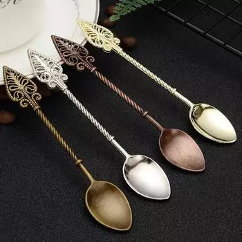 Красивая полая столовая, сплошной цвет, резьба по цветку, суповая ложка, предметы домашнего обихода, суповая ложка