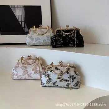 Красивая повседневная сумка через плечо на одно плечо, модная, индивидуальная, атмосферная, в стиле ханьфу, женская сумка-ракушка