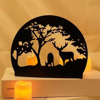 Красивая прочная настольная подставка для свечей с изображением слона и жирафа для вечеринки A