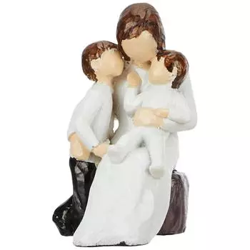 Красивая расписанная вручную статуя матери и ребенка из смолы (Пакет из 1), Люди, Белые