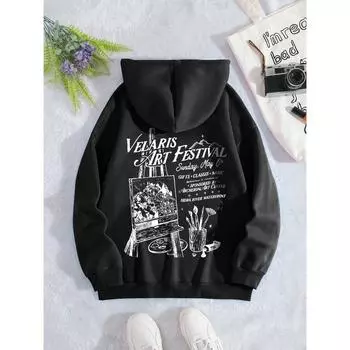 Красивая реалистичная толстовка с принтом пейзажа для женщин, теплая флисовая толстовка с капюшоном, модные повседневные толстовки, осенняя свободная женская спортивная одежда S