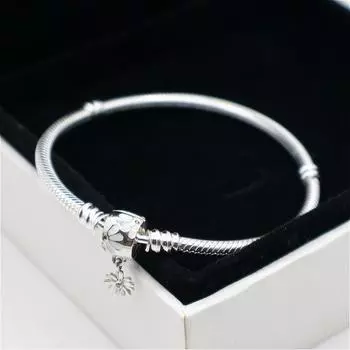 Красивая ромашка, европейская цепочка, браслет в виде змеи, браслеты, бусины, изготовление своими руками для маленьких женщин, подарок 18cm