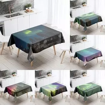 Красивая скатерть со звездным небом, противообрастающая водонепроницаемая прямоугольная скатерть для домашнего стола, изысканное украшение 40x70cm