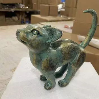 Красивая статуя Ягу-ара с закругленным задним декором сада, орнаментом на открытом воздухе One Size