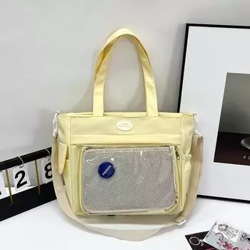 Красивая сумка-мессенджер на одно плечо, большая вместительная повседневная женская сумка 2024 года, новая модная и милая сумка, студенческая женская сумка-тоут чёрный