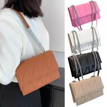 Красивая сумка на одно плечо с защитой от царапин и мелкой текстурой для хранения вещей чёрный