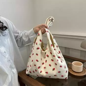 Красивая сумка-тоут 2024 года, новая сумка для хранения, большая вместимость, сумка через плечо, повседневная модная персонализированная простая холщовая сумка чёрный