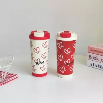 Красивая термокружка Love, модная кофейная кружка, деловая подарочная кружка для воды из нержавеющей стали для пары 528ml