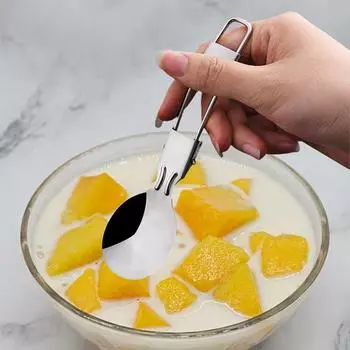 Красивая уличная ложка, антикоррозийная многофункциональная посуда A