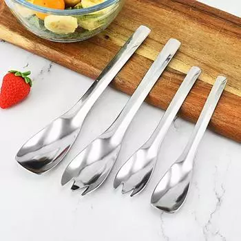 Красивая зеркальная полировка, гладкая поверхность, 2 вида стилей, многофункциональная десертная вилка, ложка для горячего горшка, половник для супа для выпечки, десертная вилка L A