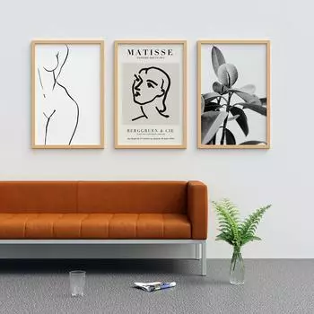 Красивая женщина плакат и принт природа с линиями настенные художественные картины Матисс абстрактная картина на холсте скандинавский домашний декор для гостиной 21x30cm No Framed