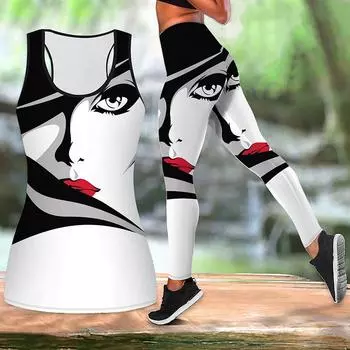 Красивая женская одежда для йоги с принтом для женщин, модные леггинсы для тренировок, фитнес-спорта, повседневные штаны для йоги XS чёрный