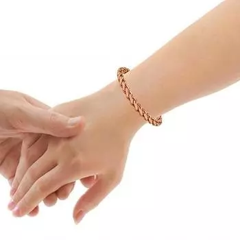 Красиво выкованный магнитный лечебный медный браслет для медитации, йоги, чакры, мантры для мужчин и женщин