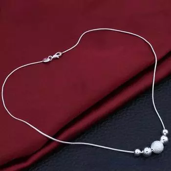 Красивое классическое ожерелье с подвеской из серебра 925 пробы с бусинами на удачу для женщин, свадебная вечеринка, благородные ювелирные изделия, модные праздничные подарки