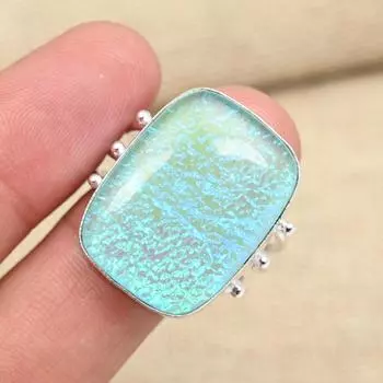 Красивое кольцо ручной работы из стерлингового серебра 925 пробы с голубым тройным опалом для нее 4 синий