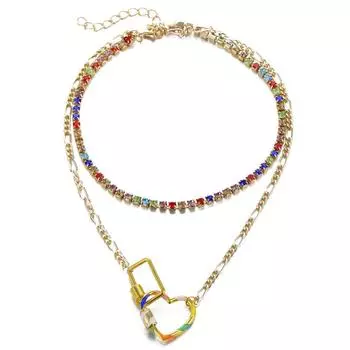 Красивое многослойное ожерелье-цепочка с плетением «твист» для женщин, идеально подходящее для повседневного или элегантного образа.