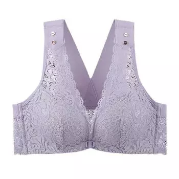 Красивое нижнее белье сзади, тонкая женская грудь, противопровисающая пряжка спереди, чехол для бюстгальтера без стального кольца, цельный. 34/70AB красный