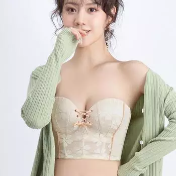 Красивое нижнее белье сзади. Тонкий сексуальный бюстгальтер с регулируемой грудью и большой грудью. 70B шампанского