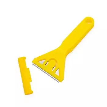 Красивое окно шва, духовка, очистка стен Лопата для чистки штукатурки Мастерок Скребок для стекла Инструмент для скребка A жёлтый