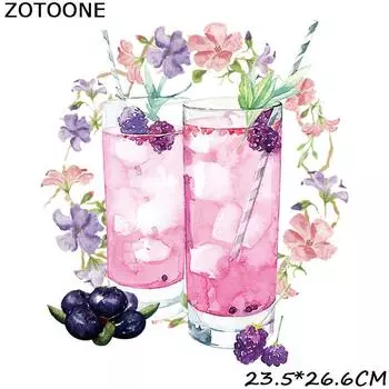 Красивое теплопередающее платье с цветочной нашивкой, милый мультяшный гладить на заплатках, фруктовый аксессуар «сделай сам», одежда, нашивка для напитков, Флорес