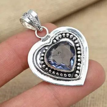 Красивые аметистовые ювелирные изделия из стерлингового серебра 925 пробы, красивая подвеска 1.77 Inches фиолетовый