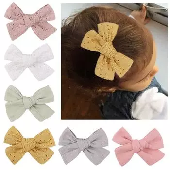 Красивые аксессуары для волос для маленьких девочек, заколки для волос, детские бантики, заколка для волос с бантом, лента, сплошной цвет