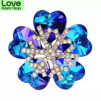 Красивые броши в виде снежинок со стразами для женщин, зимняя мода, украшения, доступные цвета, украшение для вечеринки синий