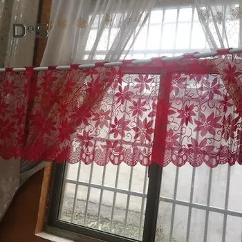Красивые цветочные кружевные занавески для дверей, окон, праздничные и праздничные принадлежности one size